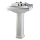 American Standard White Pedestal Rectangular Bathroom Sink and Rear Drain 