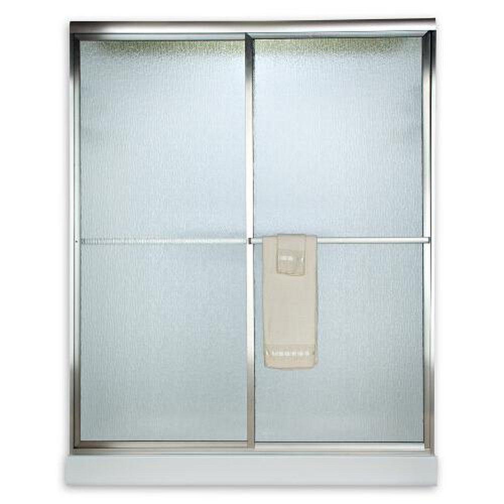 American Standard Silver Shine 71-1/2 x 24-1/4 x 48 in. Framed Shower Door with Clear Glass 
