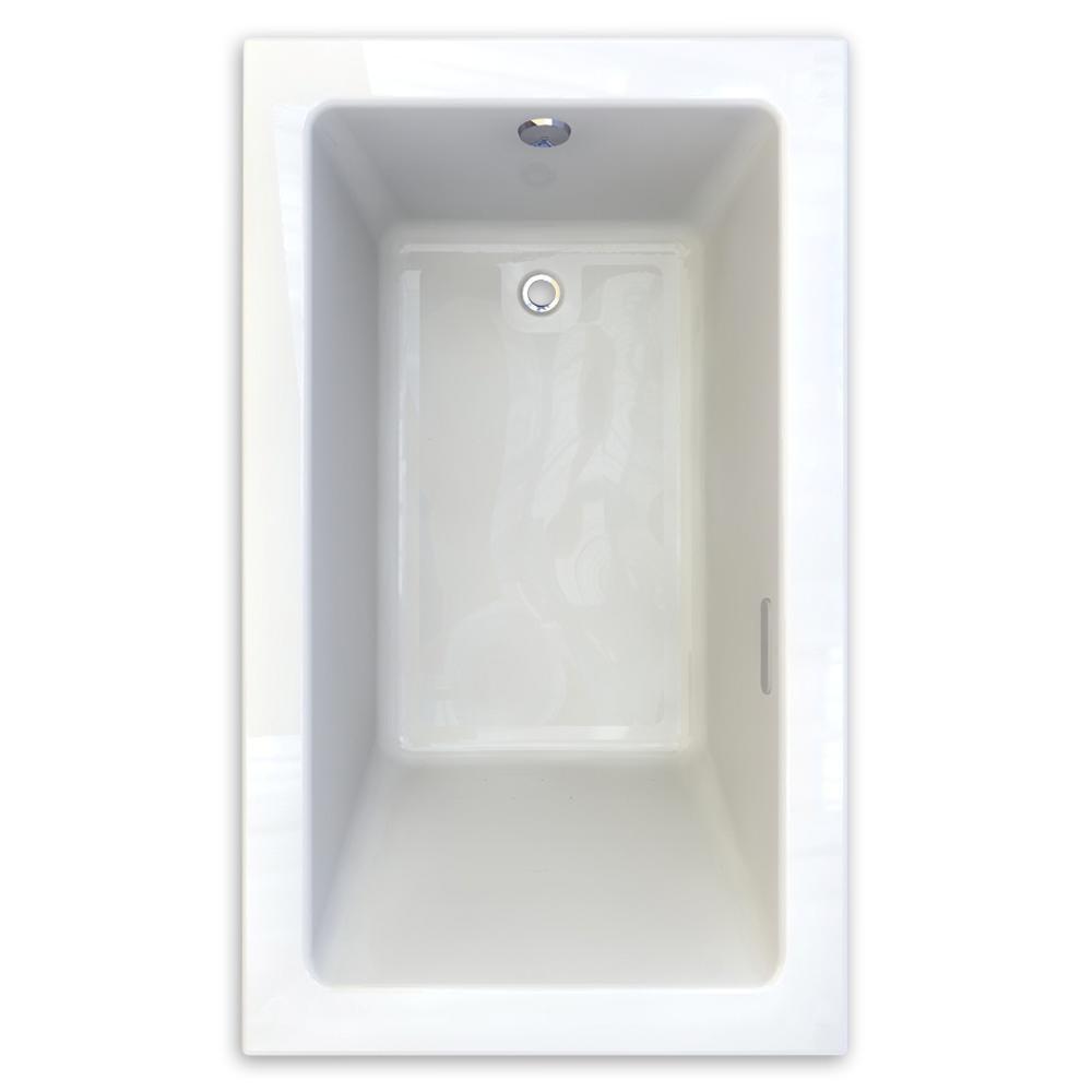 American Standard White 60 x 36 in. Drop-In Bathtub with Reversible Drain 