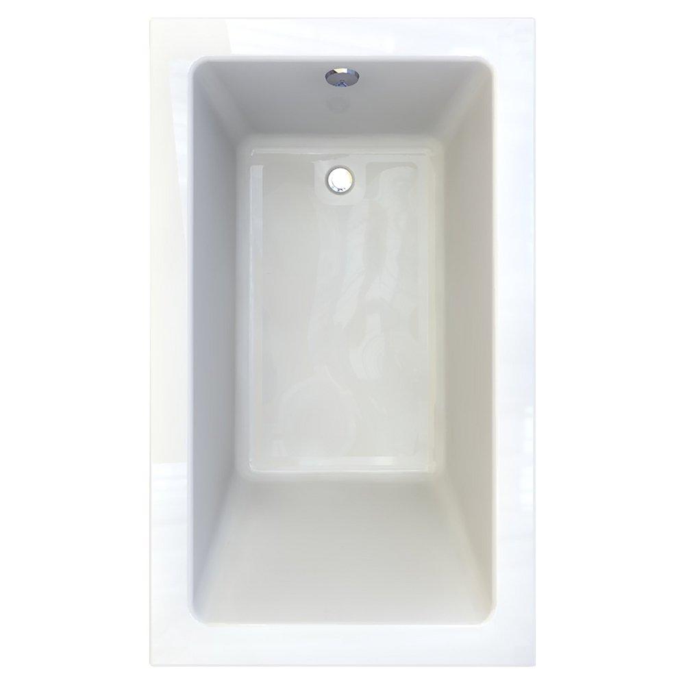 American Standard White 60 x 36 in. Whirlpool Drop-In Bathtub with Reversible Drain 