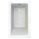 American Standard White 60 x 36 in. Whirlpool Drop-In Bathtub with Reversible Drain 
