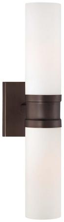 18-1/2 in. 60W 2-Light Wall Sconce in Copper Bronze Patina