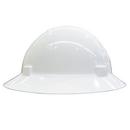 ERB Safety White Size 6.5-8 Plastic Full Brim Ratchet Hard Hat 