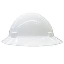 ERB Safety White Size 6.5-8 Plastic Full Brim Ratchet Hard Hat 
