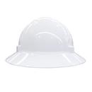 ERB Safety White Size 6.5-8 Plastic Full Brim Ratchet Hard Hat 