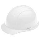 Cap Style Hard Hat with 4-Point Ratchet Suspension in White