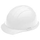 ERB Safety White Cap Style Hard Hat with 4-Point Ratchet Suspension 