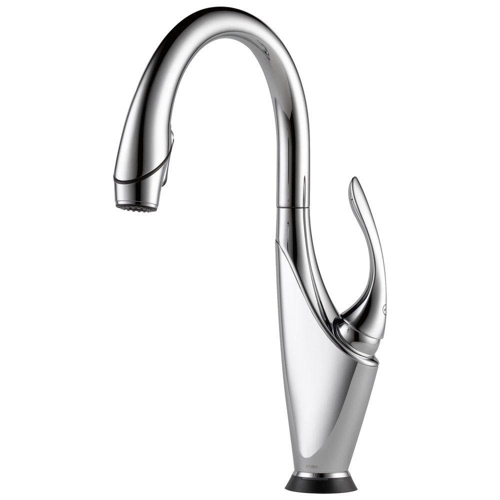 Brizo Chrome Single Handle Pull Down Kitchen Faucet 