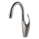 Brizo Brilliance&reg; Stainless 4-Hole Waterfall Kitchen Faucet with Single Lever Handle 