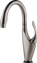 Brizo Brilliance&reg; Stainless 1.8 gpm Single Lever Handle Deckmount Kitchen Sink Faucet 360 Degree Swivel Rigid Spout 3/8 in. Compression Connection 