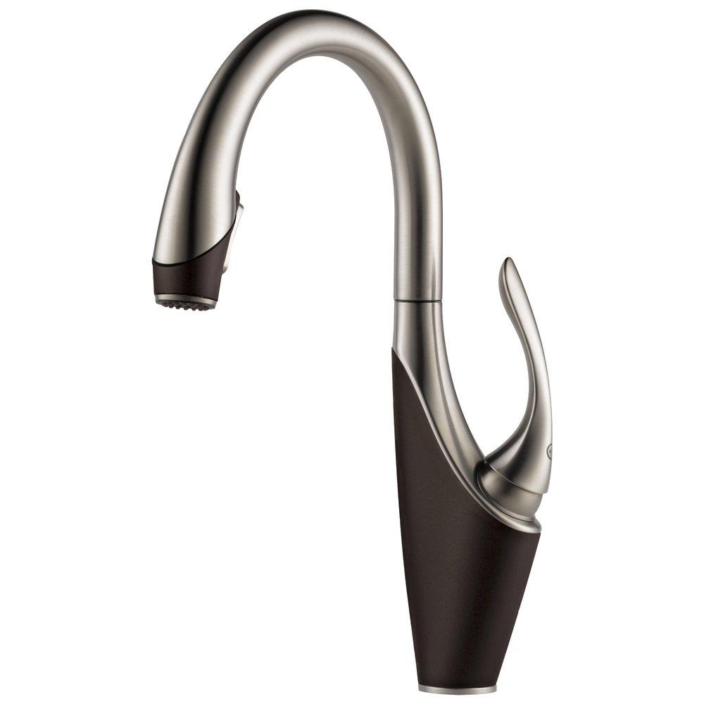 Brizo Cocoa Bronze/Stainless Steel Single Handle Pull Down Kitchen Faucet 
