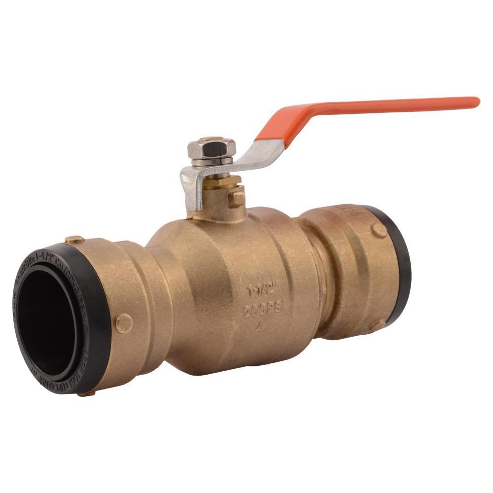 SharkBite&reg; DZR Brass Full Port Push 200# Ball Valve 