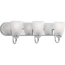 Progress Lighting Polished Chrome 3 Light 100W Vanity Light Fixture 