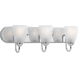 100W 3-Light Vanity Light Fixture in Polished Chrome