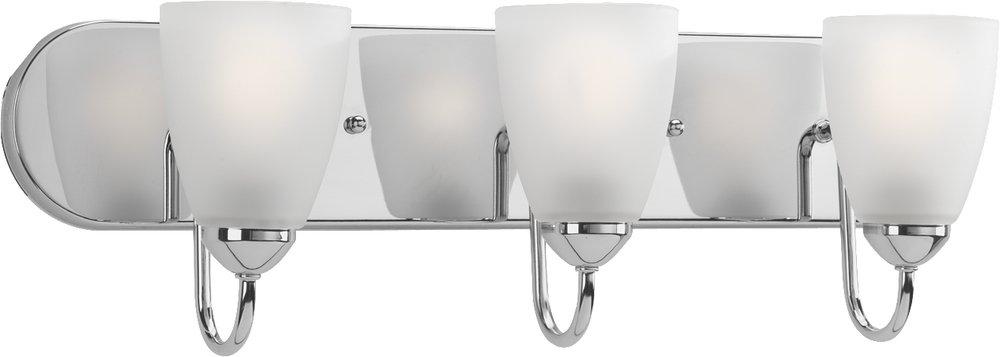 Progress Lighting Polished Chrome 3 Light 100W Vanity Light Fixture 