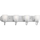 30 in. 100W 4-Light Bath Light in Polished Chrome