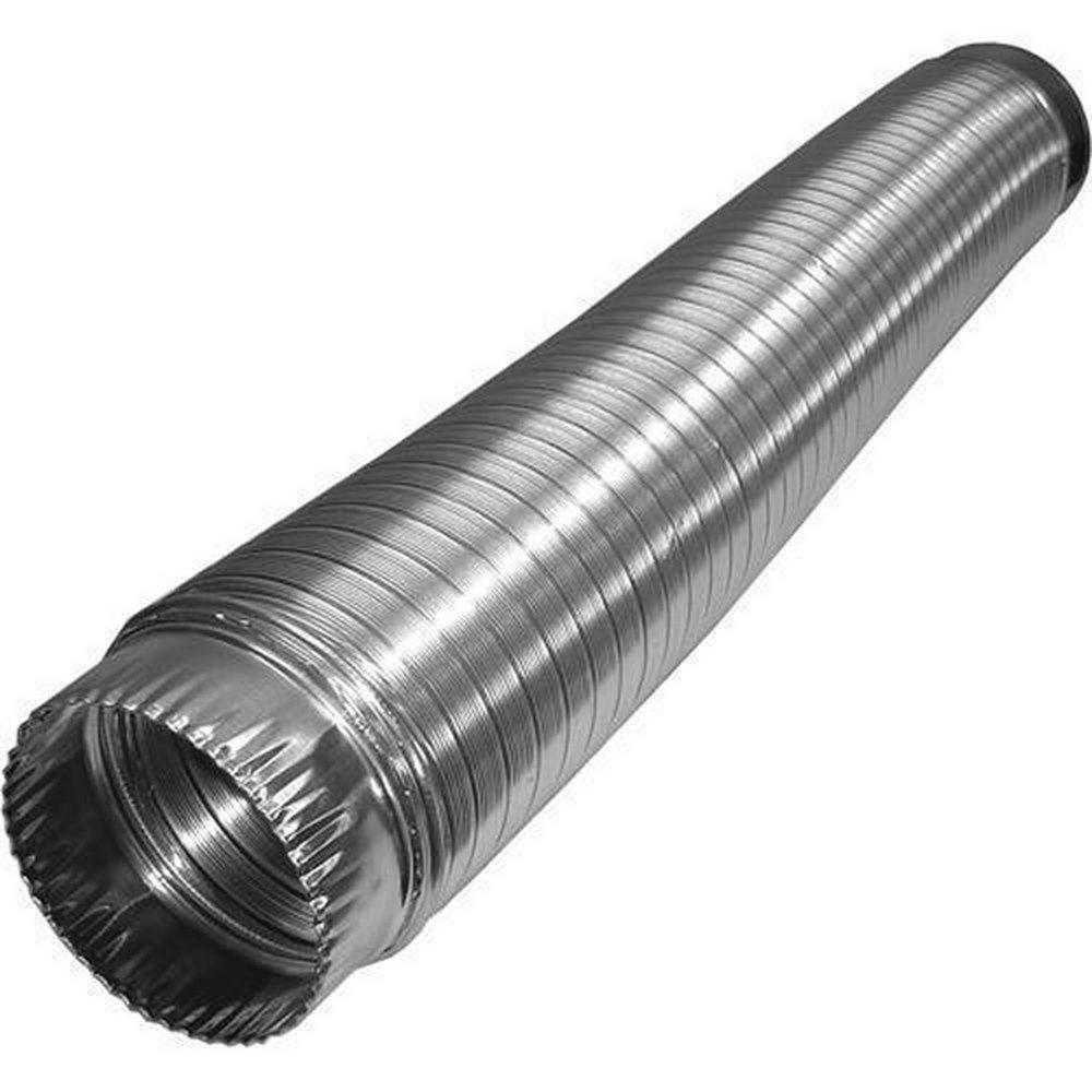Deflecto Aluminum 8 ft. Aluminum Compressed Semi-Rigid Flexible Air Duct 
