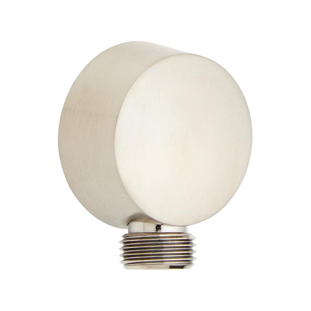 Signature Hardware Brushed Nickel Round Water Supply Elbow for Hand Shower 