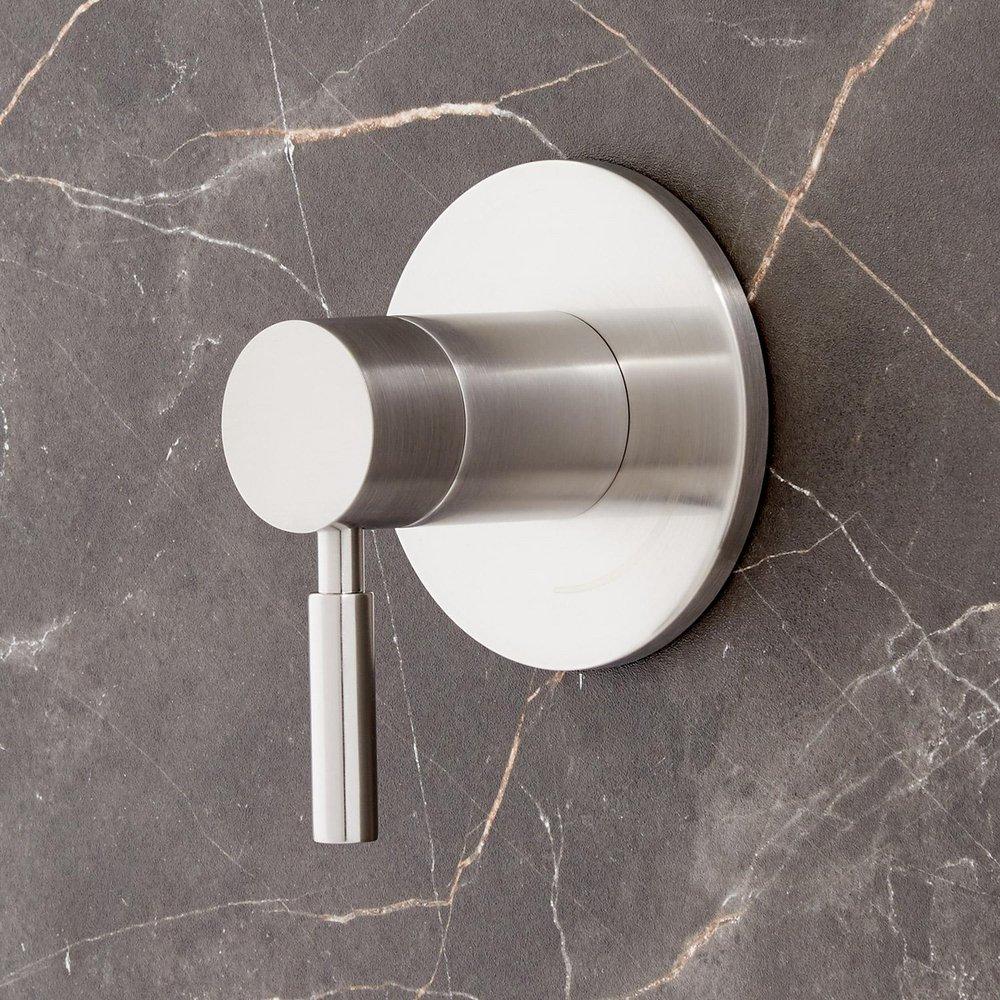Signature Hardware Brushed Nickel Single Lever Handle Volume Control Trim 