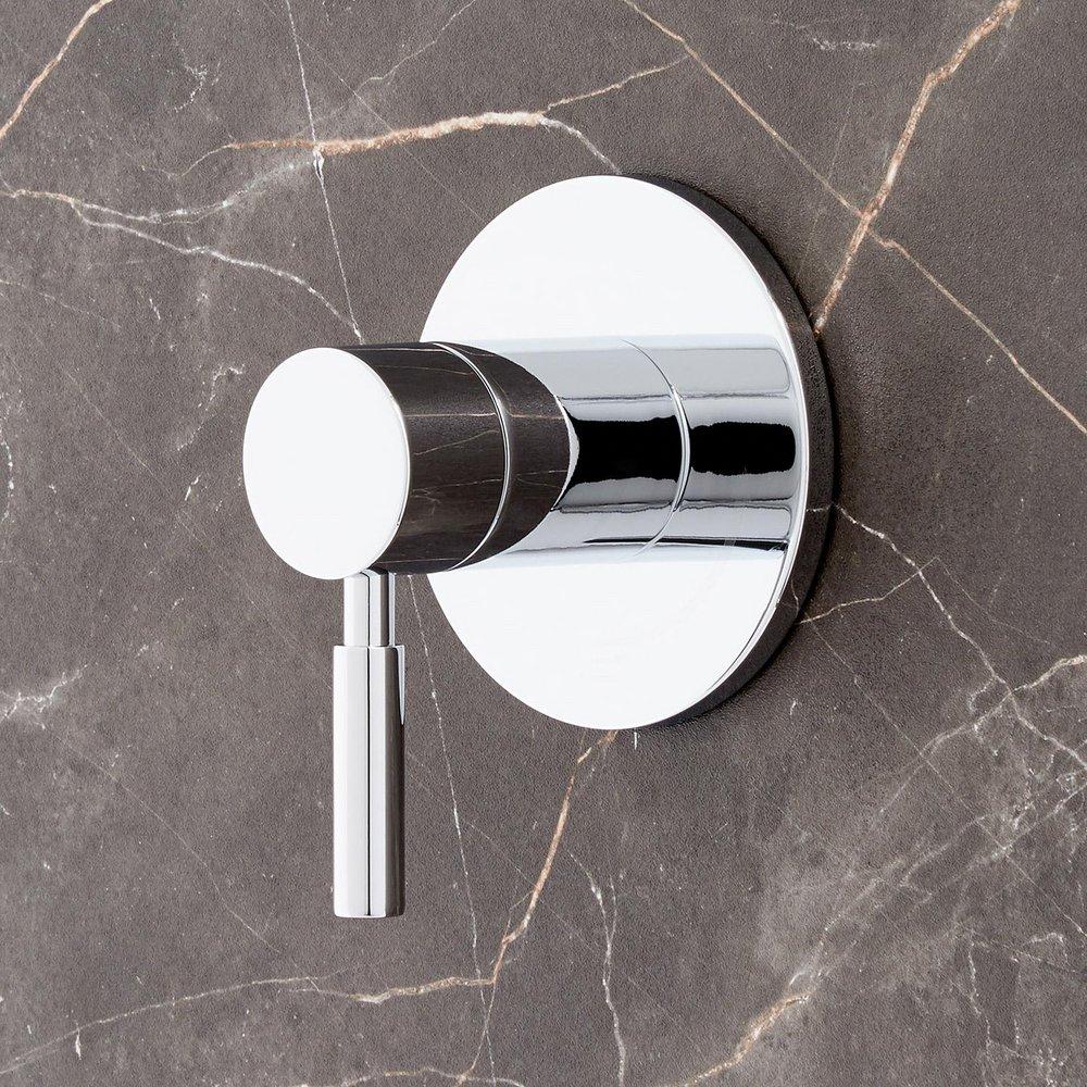 Signature Hardware Polished Chrome Single Lever Handle Volume Control Trim 