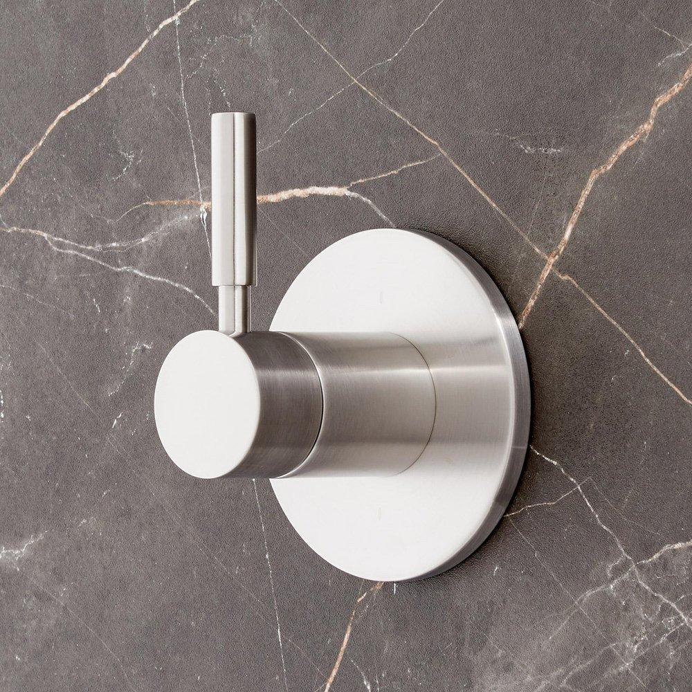 Signature Hardware Brushed Nickel Transfer Valve Trim Only with Single Lever Handle 