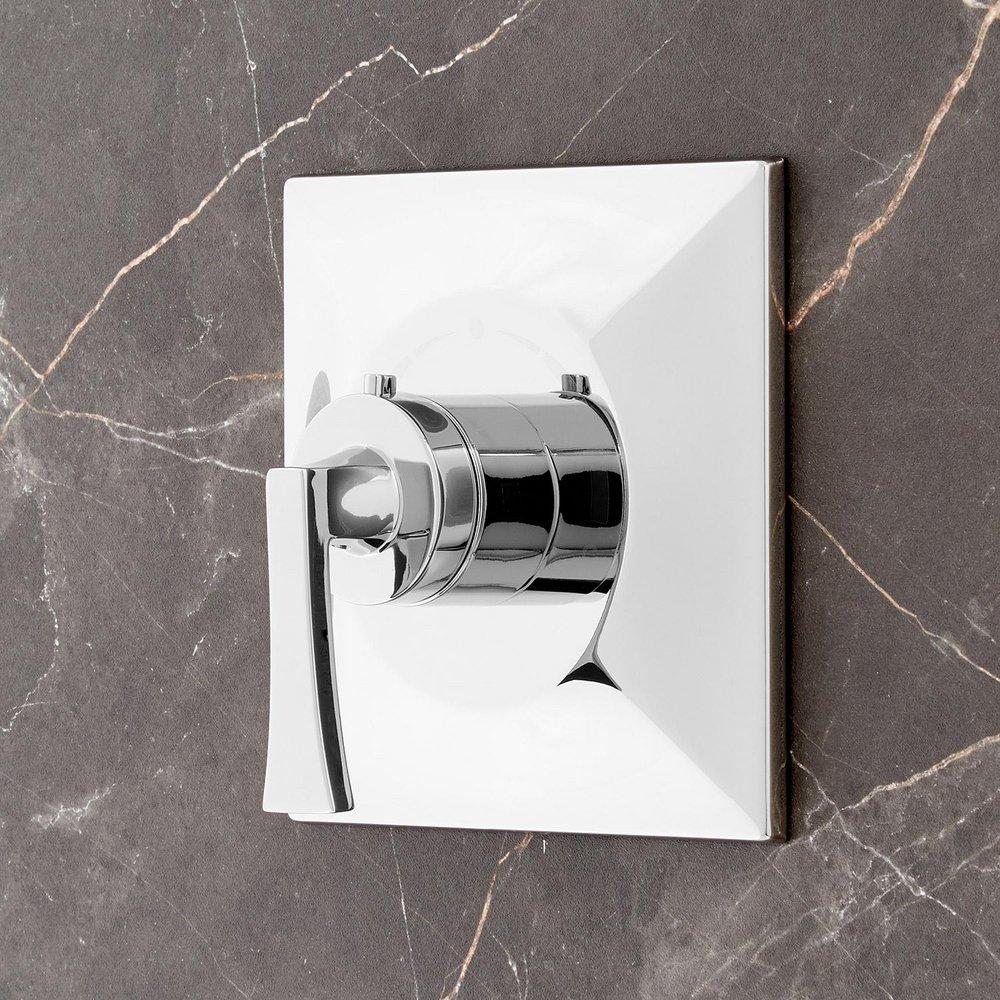 Signature Hardware Polished Chrome Single Lever Handle Thermostatic Valve Trim 