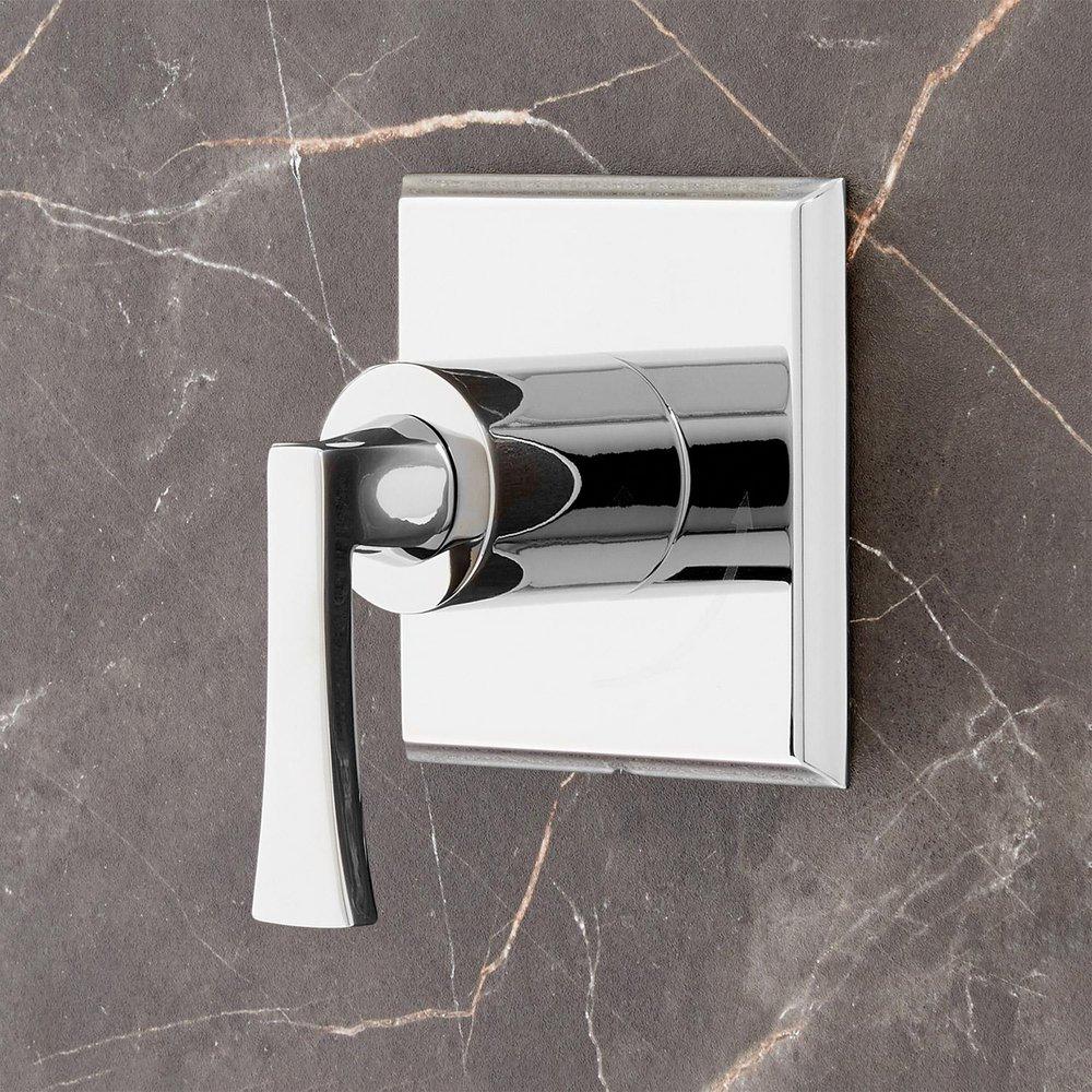 Signature Hardware Polished Chrome Single Lever Handle Volume Control Trim 