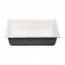 Commercial Enameling White 33 x 19-1/2 in. No Hole Cast Iron Single Bowl Undermount Kitchen Sink 