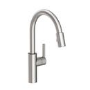 Single Handle Pull Down Kitchen Faucet in Stainless Steel - PVD