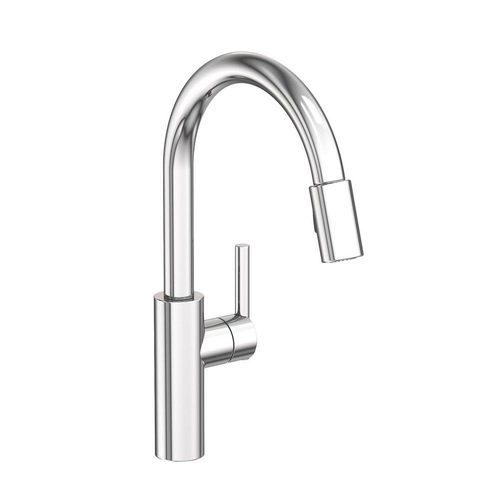 Newport Brass Polished Chrome Pull Down Kitchen Faucet 