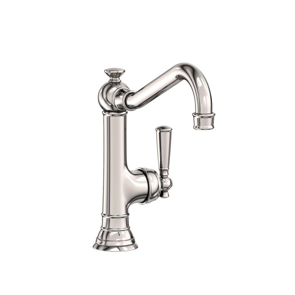 Newport Brass Polished Nickel - Natural 1-Hole Swivel Kitchen Faucet with Single Lever Handle 