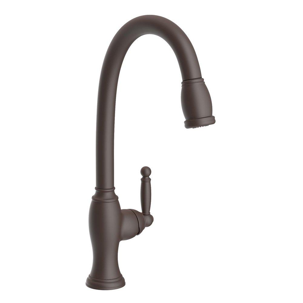 Newport Brass Oil Rubbed Bronze Single Handle Pull Down Kitchen Faucet 