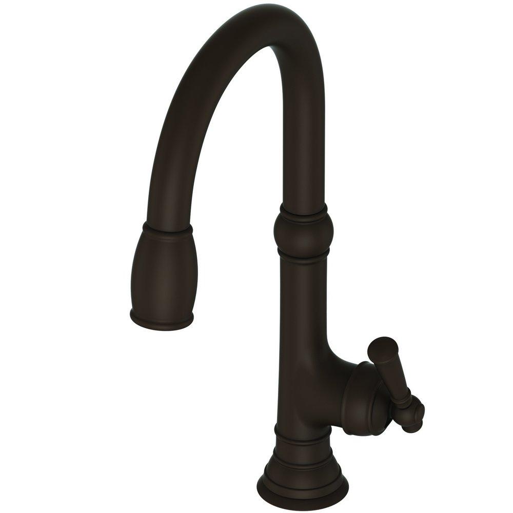 Newport Brass Oil Rubbed Bronze Single Handle Pull Down Kitchen Faucet 