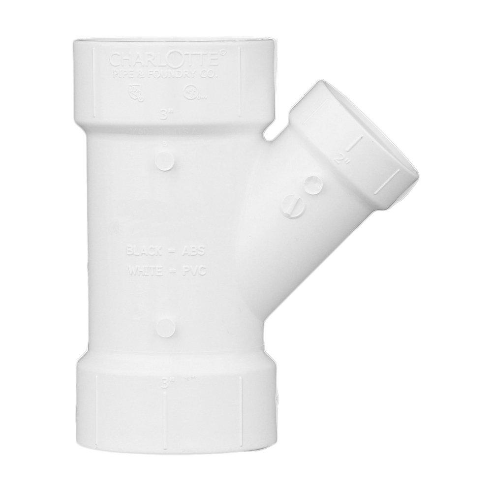 White PVC DWV Wye 
