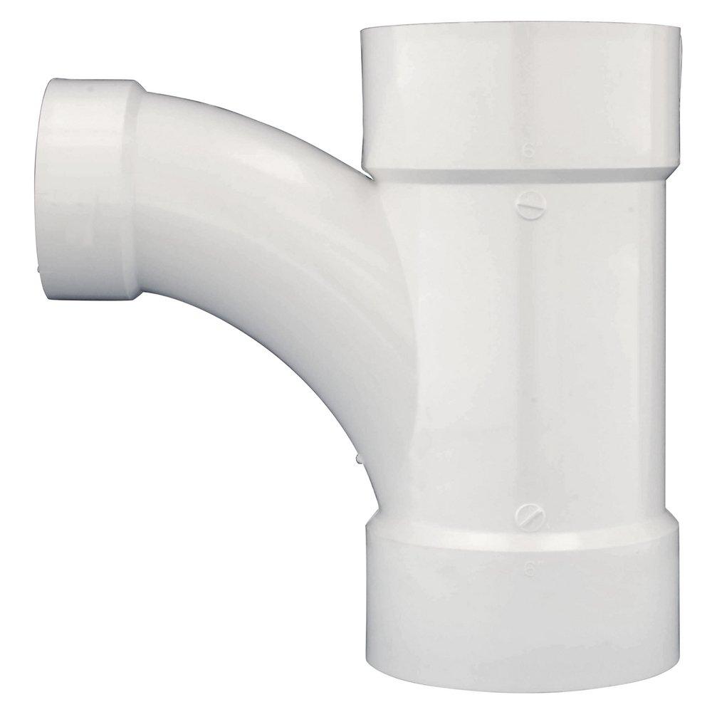 White PVC DWV 2-Piece Combination Wye 