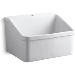 28 x 22 in. Wall Mount Laundry Sink in White