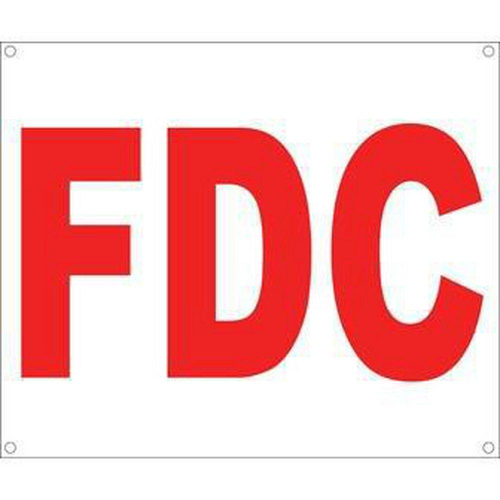 Allied Rubber & Gasket Red Aluminum Fire Department Connection Sign in Red and White 