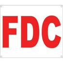 Allied Rubber & Gasket Red Aluminum Fire Department Connection Sign in Red and White 