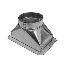 6 x 8 x 4 in. Straight Boot Galvanized Steel 30 ga