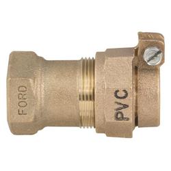 1 in. Female Copper Threaded x PVC Pack Joint Brass Coupling