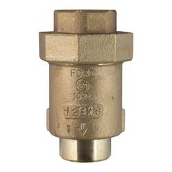 1 in. Female Threaded x Plain End Brass Straight Dual Cartridge Check Valve