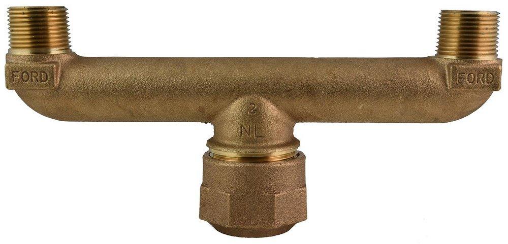 Ford Meter Box Quick Joint x MIP Water Service Brass U Branch 