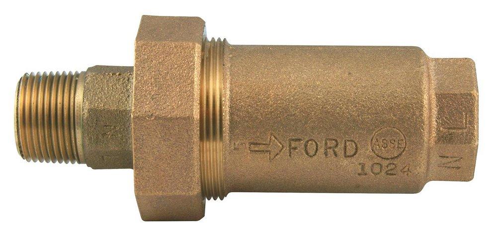 Ford Meter Box MIPT x FIPT Brass Cartridge Dual Check Valve 