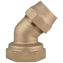 3/4 in. Female Copper Threaded x Grip Joint Brass Straight 45 Degree Bend