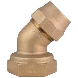 3/4 in. Female Copper Threaded x Grip Joint Brass Straight 45 Degree Bend