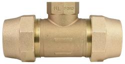 2 x 2 x 1 in. Grip Joint x FIP Water Service Brass Reducing Tee