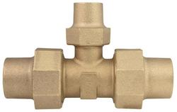 2 in. Flared Copper Water Service Brass Tee