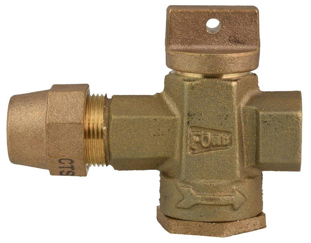 Ford Meter Box Grip Joint x FIPT Brass Curb Stop 