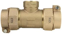 2 x 2 x 3/4 in. Pack Joint x Female Water Service Brass Reducing Tee