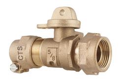 3/4 in. Pack Joint x Meter Swivel Nut Brass Straight Ball Meter Valve